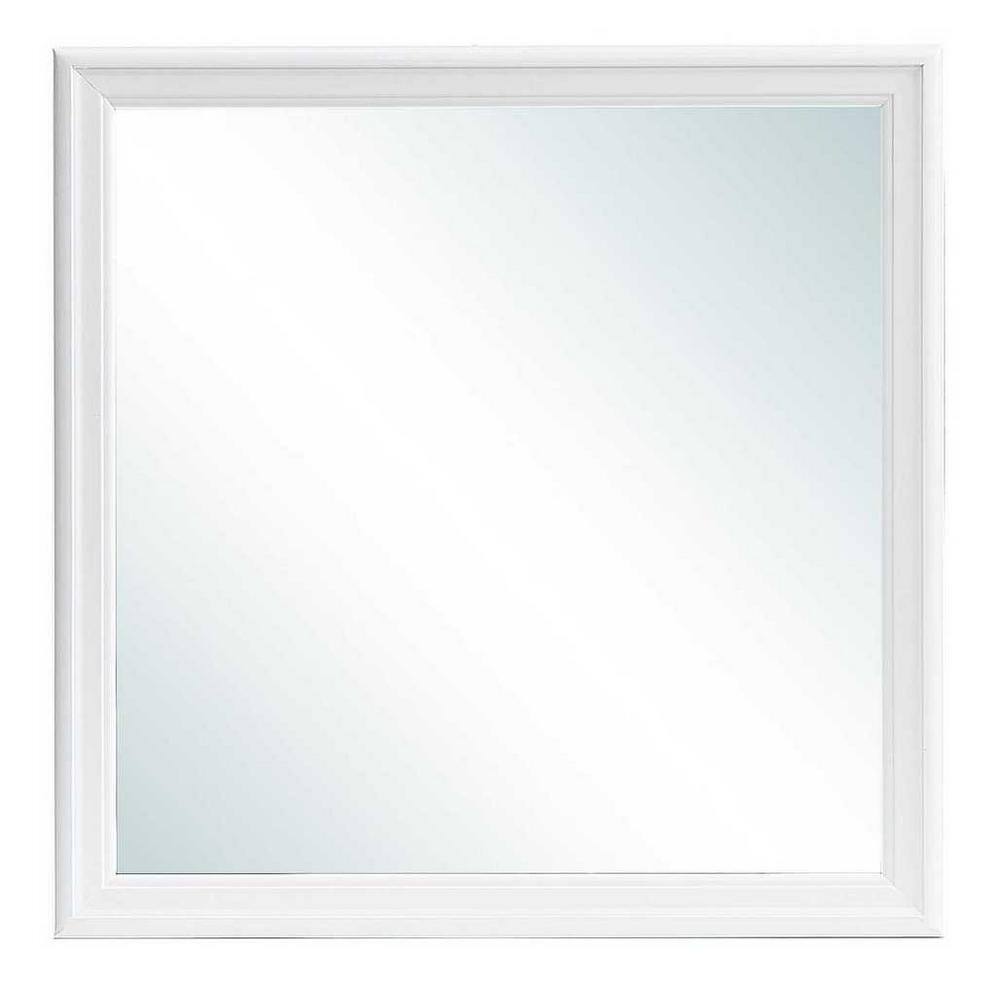 Lorana 38 in. x 38 in. Modern Square Framed Dresser Mirror