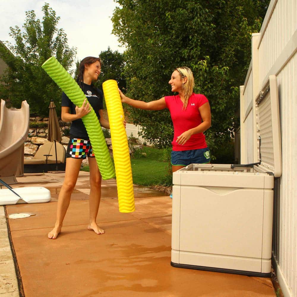 Desert Sand 80 Gallon Polyethylene Lockable Deck Box