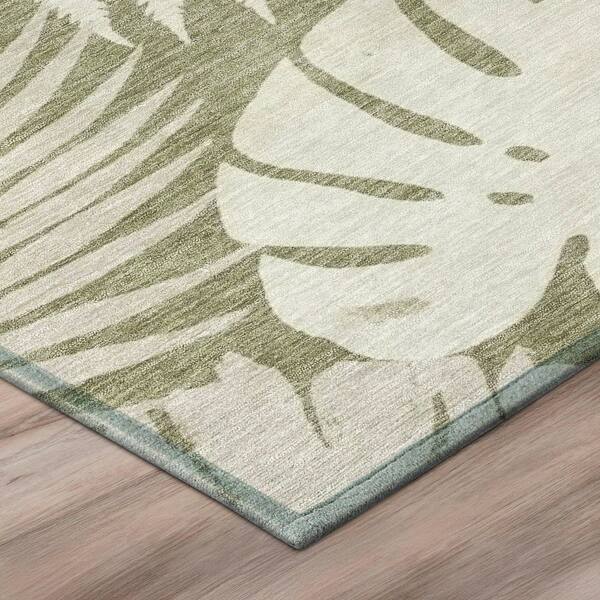 Chantille Machine Washable Indoor/Outdoor Abstract ACN3009 Sage 5 ft. x 7 ft. 6 in. Area Rug