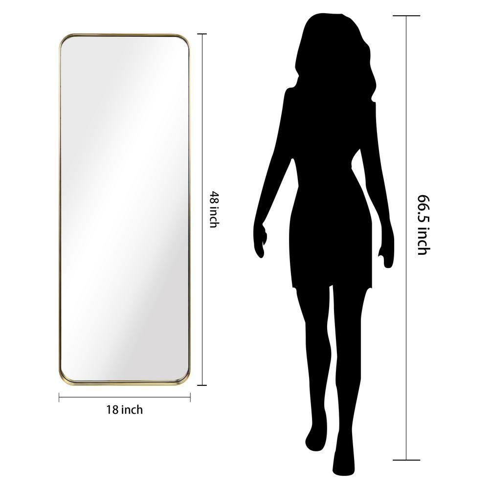 48" Gold and Silver Rectangular Bathroom Wall Mirror