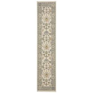 Lavista Ivory/Multi-Colored 2 ft. x 12 ft. Classic Persian Oriental Wool/Nylon Blend Indoor Runner Area Rug