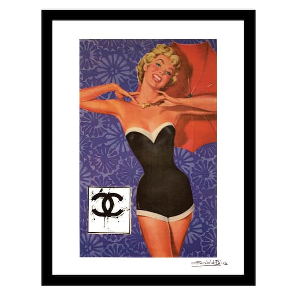 VENICE BEACH Collections Vintage Swimsuit Beauty by Fairchild Paris 1-Piece Framed Graphic Print Abstract Poster Art Print 18 in. x 14 in.