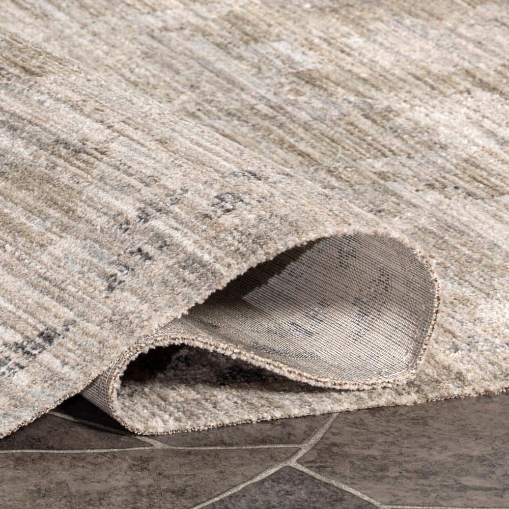 Aine Beige Geometric Machine Washable Indoor/Outdoor Rug
