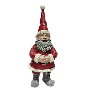 20 in. Santa Claus the Christmas Gnome Holiday Home and Garden Statue