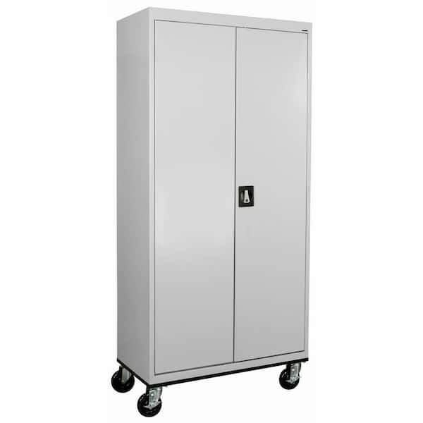 Transport Wardrobe Series (36 in. W x 78 in. H x 24 in. D) Freestanding Cabinet in Dove Gray