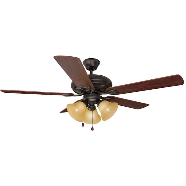 Design House Bristol 52 in. 3-Light Oil Rubbed Bronze Ceiling Fan with Light Kit