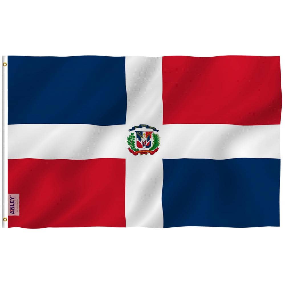Fly Breeze 3 ft. x 5 ft. Polyester Dominican Flag 2-Sided Flags Banner with