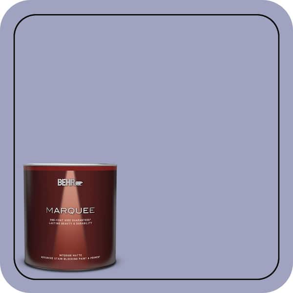 BEHR MARQUEE 1 qt. #630D-4 Ruffled Iris Matte Interior Paint & Primer