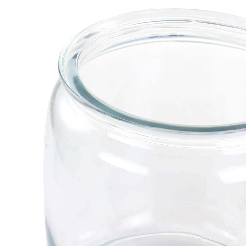 Clear Glass 4-Piece Airtight Canister Set with Twist Top Lids