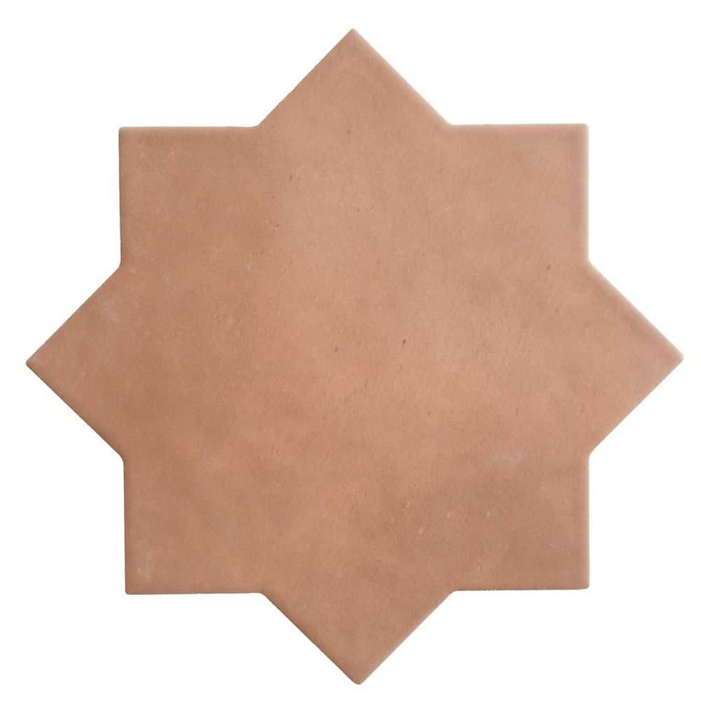Seville 7 in. x 7 in. Matte Terracotta Porcelain Star Wall and Floor Tile Sample price history on PriceWatchPro