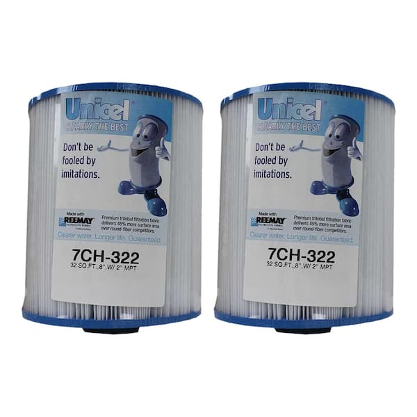 Unicel 7 in. Dia 32 sq. ft. Top Load Replacement Pool Filter Cartridge (2-Pack)