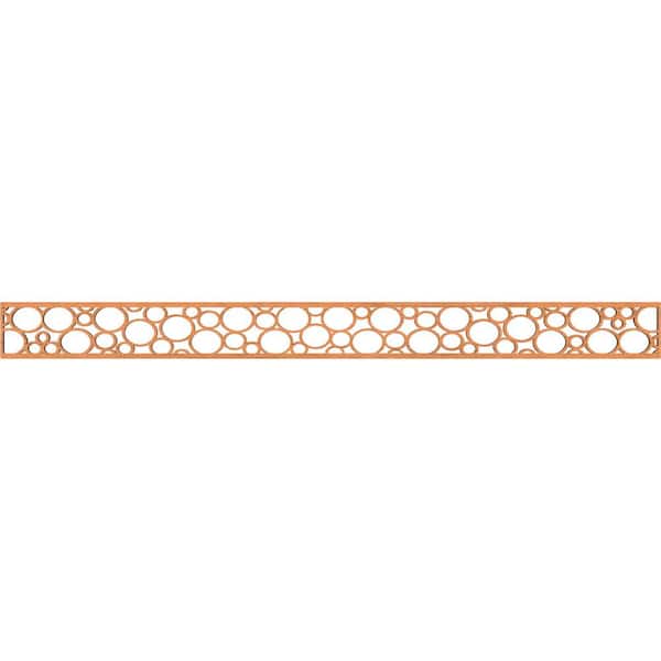Ekena Millwork Hemingway Fretwork 0.25 in. D x 46.375 in. W x 4 in. L Cherry Wood Panel Moulding
