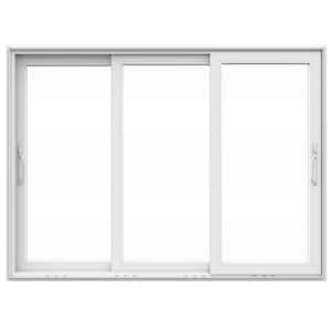 V4500 Multi-Slide 105 in. x 80 in. Universal Handing Low-E White Vinyl 3-Panel Prehung Patio Door
