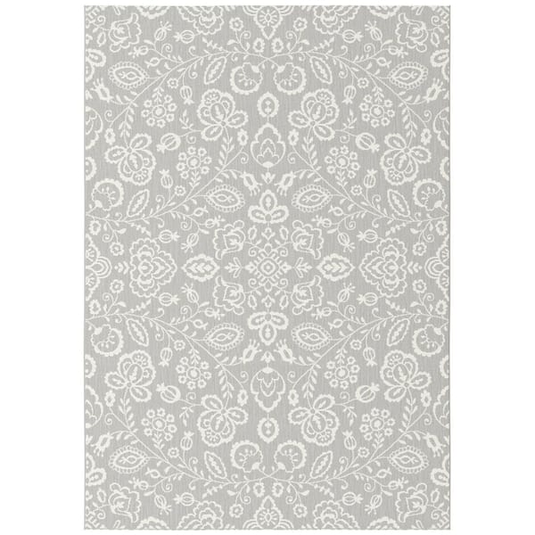 Capucine Grey 8 ft. x 10 ft. Indoor/Outdoor Area Rug