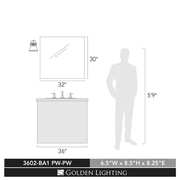 Duncan Pewter 1-Light Bath Light