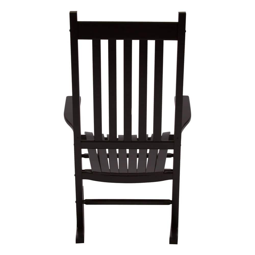 Vermont Black Hardwood Outdoor Porch Rocking Chair with Arms