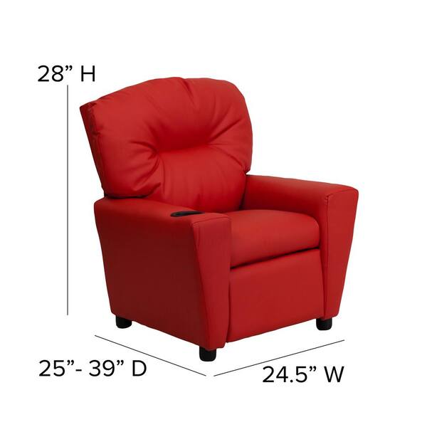 Flash Furniture Contemporary Red Vinyl Kids Recliner With Cup Holder Bt7950kidred The Home Depot - Red Leather Recliner With Cup Holder Flash Furniture Contemporary Red Vinyl Kids Recliner With Cup Holder Bt7950kidred The Home Depot - Red Leather Recliner With Cup Holder
