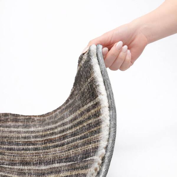 Dream Shag Premium Machine Washable Abstract ADS31 Brown 10 ft. x 14 ft. Area Rug