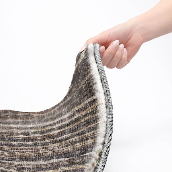 Dream Shag Premium Machine Washable Abstract ADS31 Brown 9 ft. x 12 ft. Area Rug