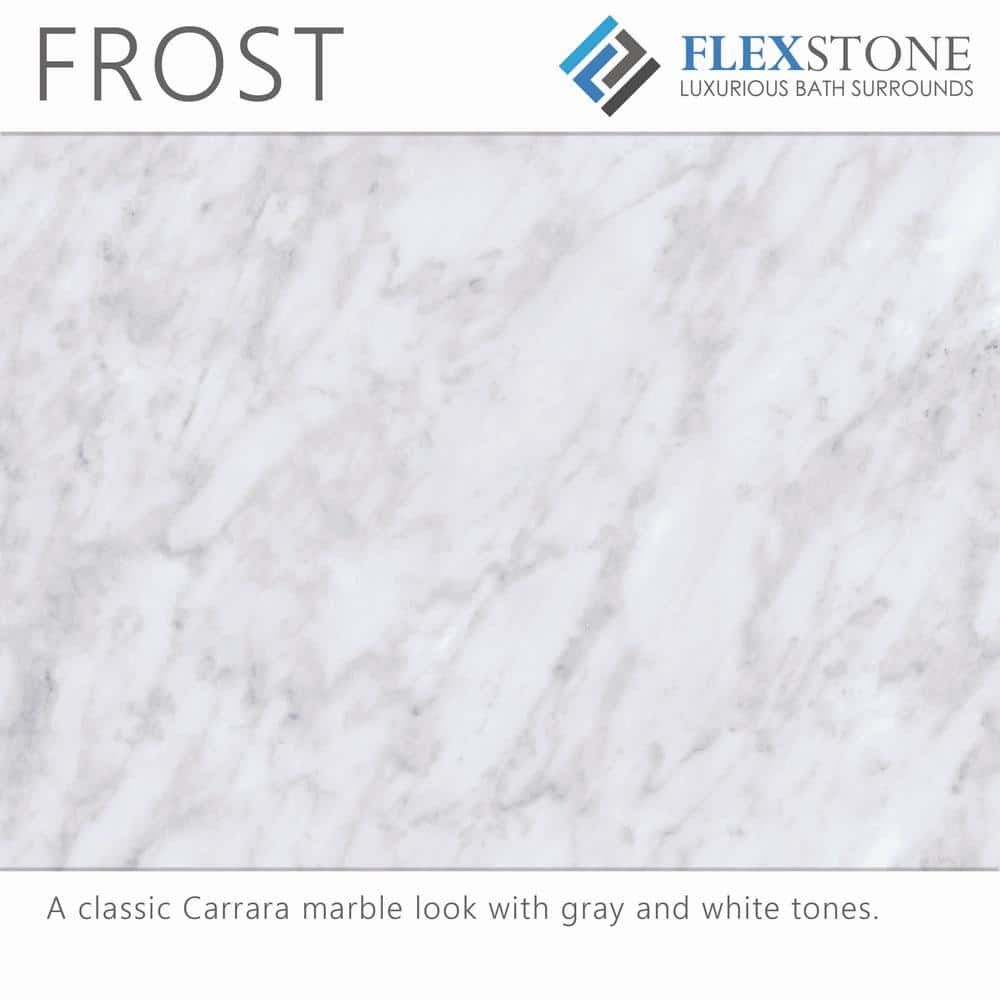 Frost White 60" x 36" Non-Slip Rectangle Shower Base with Center Drain