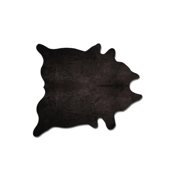 natural Geneva Black 6 ft. x 7 ft. Cowhide Rug 676685001139 - The