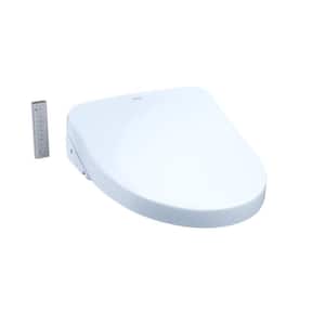 S550e Washlet Electric Heated Bidet Toilet Seat for Elongated Toilet with Contemporary Lid in Cotton White