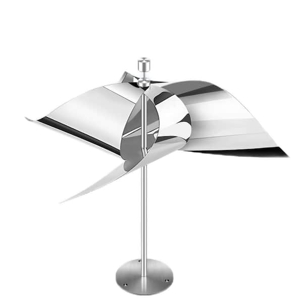 2-Pack Reflective Wind Powered Scare Devices, Upgraded Spinning Reflective Kites for Yard