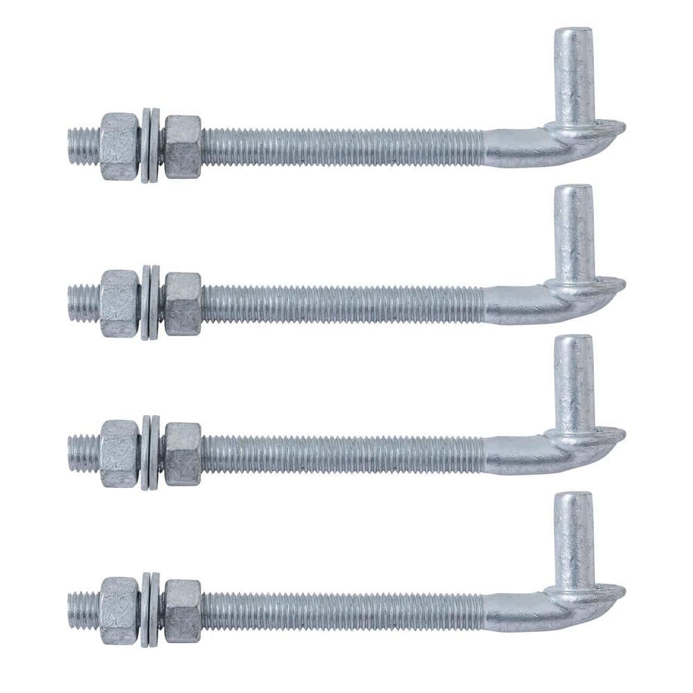 "Galvanized Steel Heavy Duty 8"" J Bolt Gate Hinge Corrosion Resistant Chain Link Fence Hardware (4 Pack)" price history on PriceWatchPro
