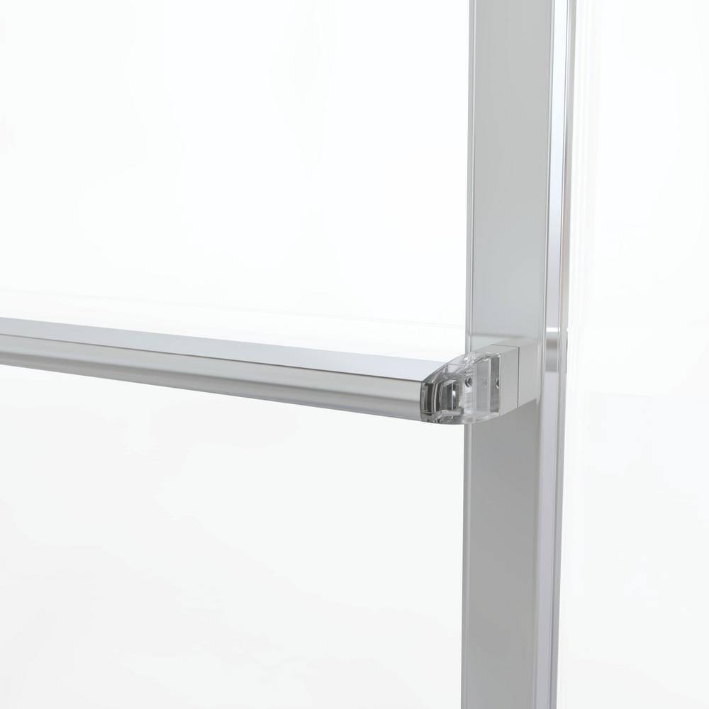 Deluxe 44" x 68" Brushed Nickel Framed Sliding Shower Door