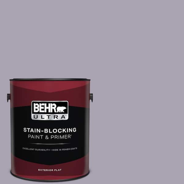 BEHR ULTRA 1 gal. #N560-3 Luxe Lilac Flat Exterior Paint & Primer