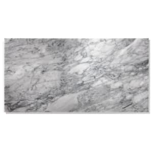 Carrara Light Gray 12 in. x 24 in. Polished Marble Natural Stone Look Floor and Wall Tile (8 sq. ft./Case)
