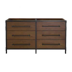 Grandburgh 60 in. W x 22 in. D x 33 in. H Bath Vanity Cabinet without Top in Coffee Swirl