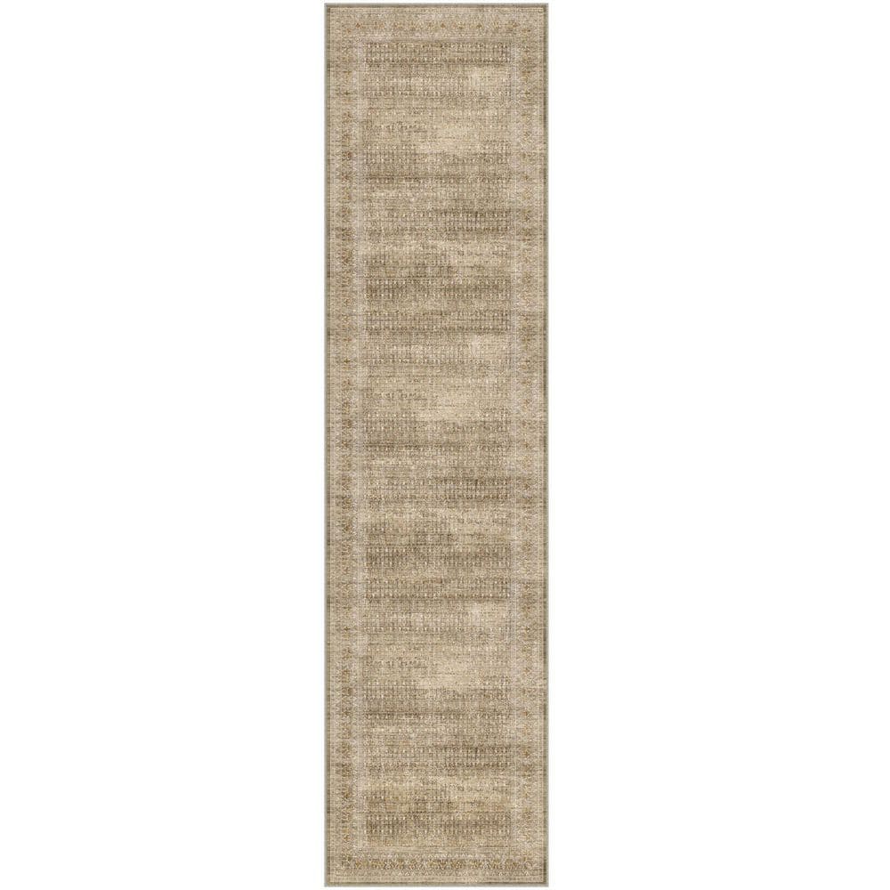 Houston Brown 2 ft. x 8 ft. Distressed Vintage Floral Runner Rug price history on PriceWatchPro