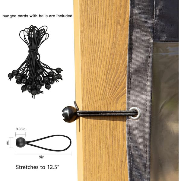 10 ft. x 13 ft. Waterproof PVC Privacy Screen in Gray