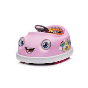 Remote-Controlled Self-Driving Children's Electric Bumper Cars with Rocking Horse Function, Pink