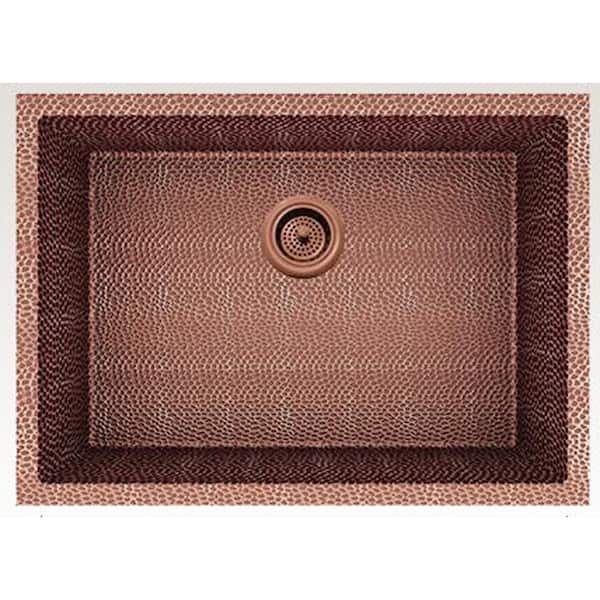 Copper 25 in. W Single Bowl 10 mm Radius Undermount Kitchen Sink