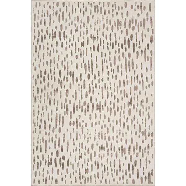Clarisse Modern Polka Dot Area Ivory 8 ft. x 11 ft. Indoor Area Rug
