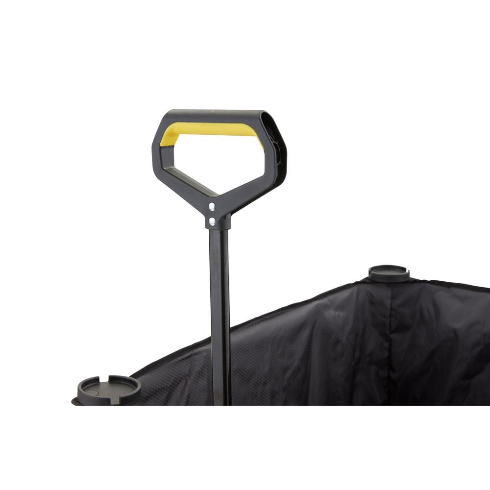 Black Steel Frame Collapsible Utility Wagon with Polyester Deck