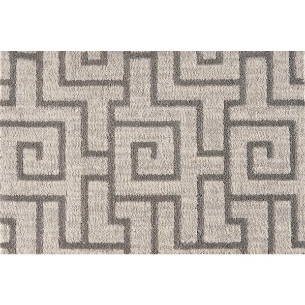 Natural Harmony Labyrinth Sterling Gray 13.2 ft. 45 oz. Polyester Pattern Installed Carpet