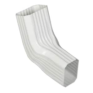 2 in. x 3 in. White Vinyl Downspout A-B-Elbow