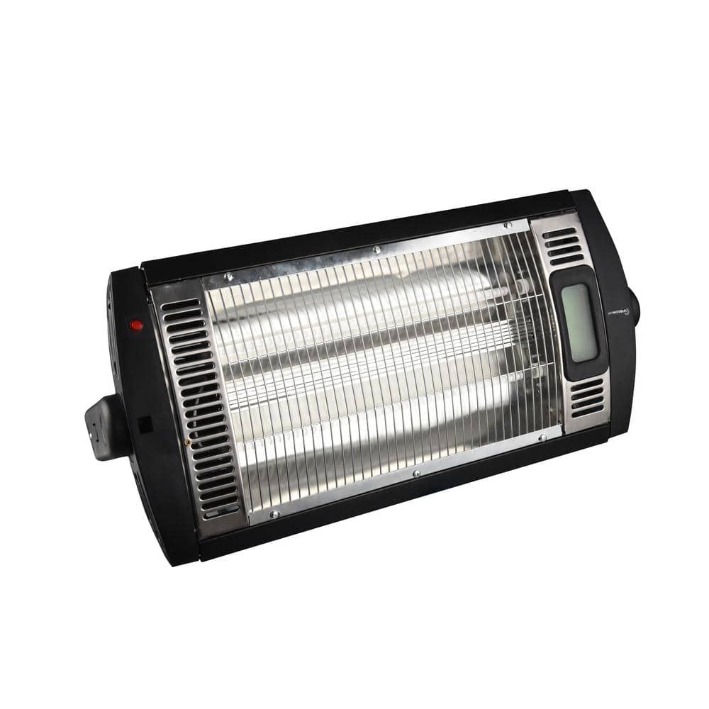 VisionAir Black 24" Infrared Wall Mount Radiant Heater with Thermostat