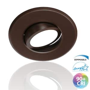 5/6 in. 3000K Oil Rubbed Bronze Integrated LED Recessed Gimbal Trim