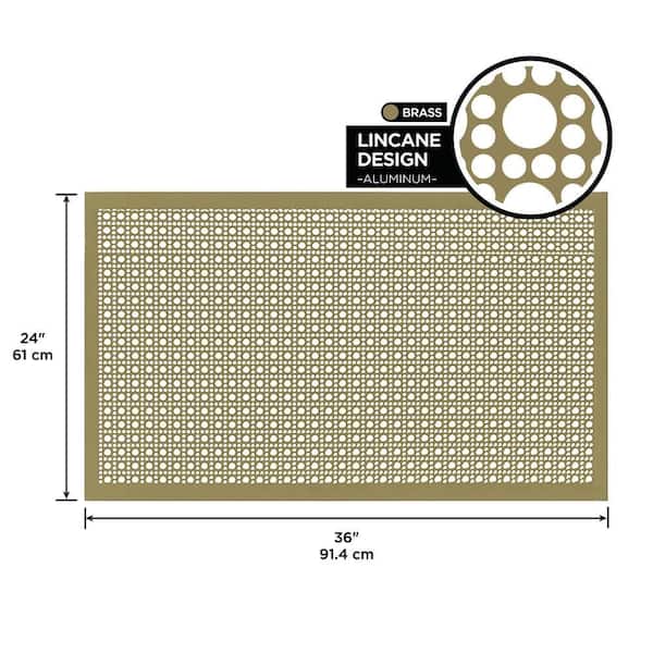 24 in. x 36 in. Lincane Aluminum Sheet in Brass