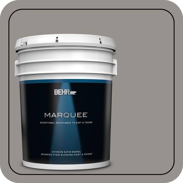 BEHR MARQUEE 5 gal. #PPU18-16 Elephant Skin Satin Enamel Exterior Paint & Primer