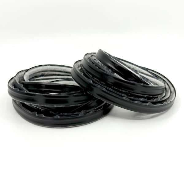 InstaTrim 1/2 in. x 10 ft. Black PVC Inside Corner Self-adhesive Flexible Caulk and Trim Molding (2-Pack)
