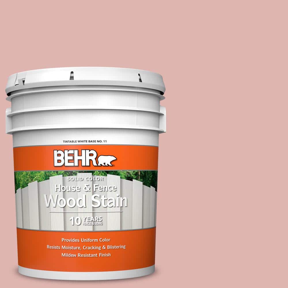 5 gal. #S160-2 Pink Quartz Solid Color House and Fence Exterior Wood Stain