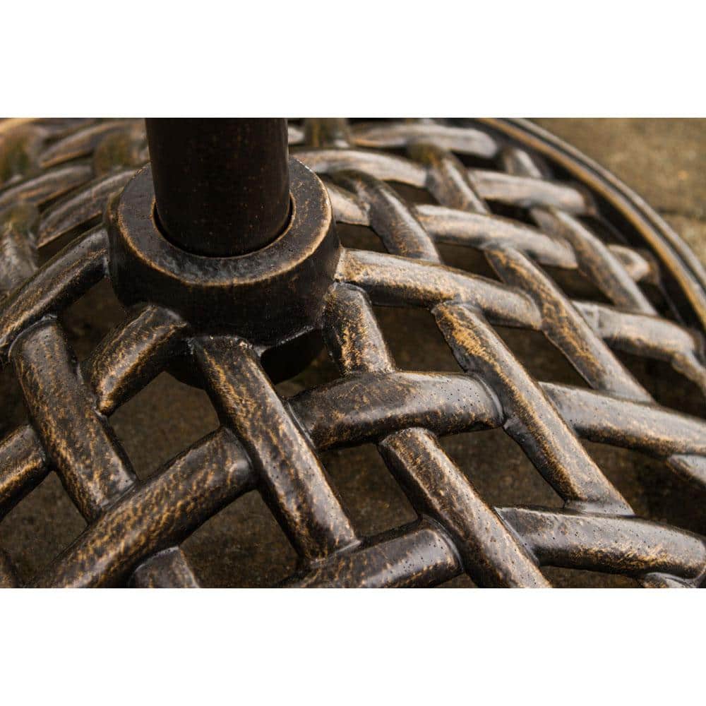Cambridge Bronze Woven Iron Outdoor Umbrella Base