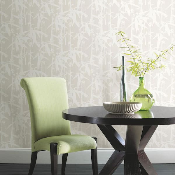 28.18 sq. ft. Modern Bamboo Beige Peel and Stick Wallpaper