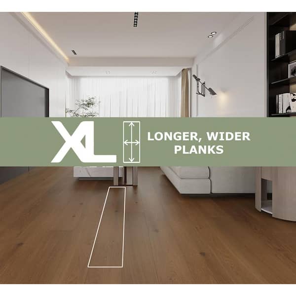 Chestnut XL Euro Oak 9/16 in. T x 7.5 in. W Tongue & Groove Wire Brushed Engineered Hardwood Flooring (23.44 sqft/case)