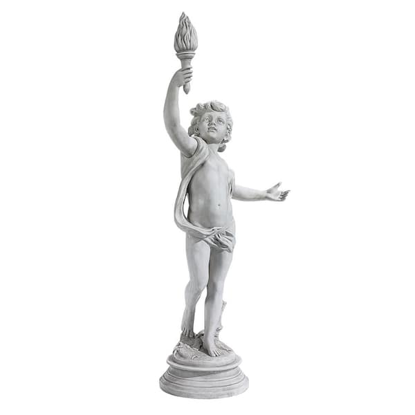 Design Toscano 52 in. H Lighting the Heavens Grand Cherub Sentinel Right  Torch Statue KY1436 - The Home Depot